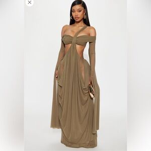Fashion Nova Olive Maxi Dress